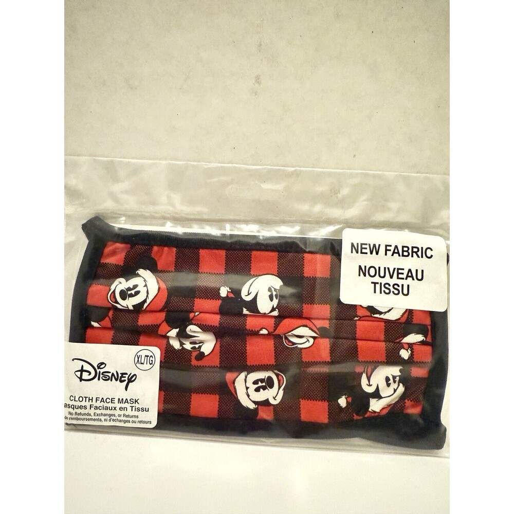 Disney Parks Store Cloth Face Mask Christmas Santa Mickey Adult Extra Large New